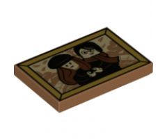 Tile 2 x 3 with Lily and James Potter Portrait Pattern