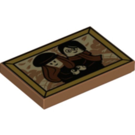 Tile 2 x 3 with Lily and James Potter Portrait Pattern