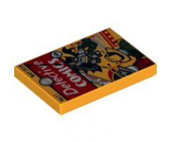 Tile 2 x 3 with 'Detective COMICS' Pattern