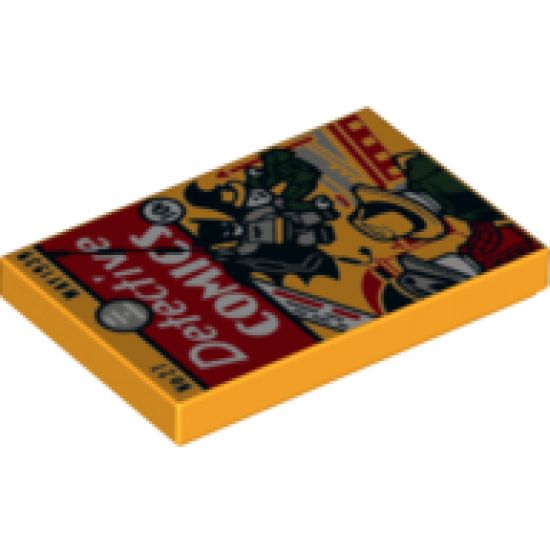 Tile 2 x 3 with 'Detective COMICS' Pattern