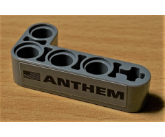 Technic, Liftarm 2 x 4 L-Shape Thick with 'ANTHEM' and Black USA Flag Pattern (Sticker) - Set 42078