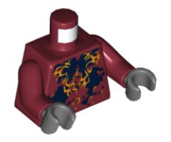 Torso Atlantis Squid Pattern / Dark Red Arms / Dark Bluish Gray Hands