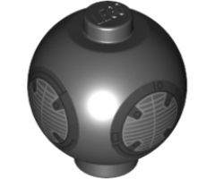 Brick, Round 2 x 2 Sphere with Stud / Robot Body with BB-9E Droid Pattern
