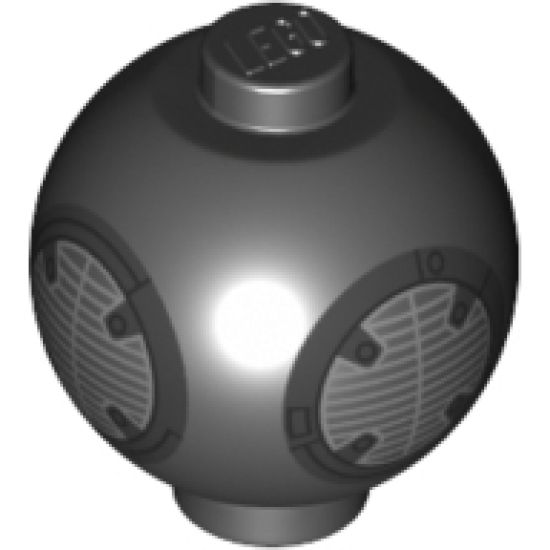 Brick, Round 2 x 2 Sphere with Stud / Robot Body with BB-9E Droid Pattern