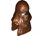 Minifigure, Head, Modified SW Wookiee with Dark Tan Fur Pattern