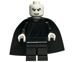 Voldemort, White Head, Black Cape, Dark Green Robe Lines