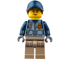 Mountain Police - Officer Female, Dark Blue Hat with Dark Orange Hair
