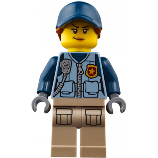 Mountain Police - Officer Female, Dark Blue Hat with Dark Orange Hair