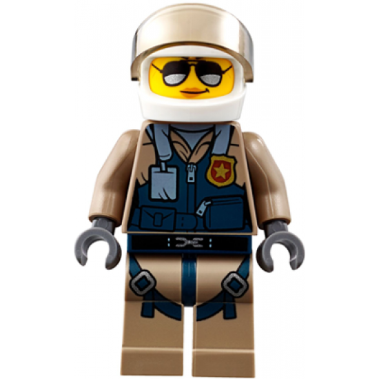 Mountain Police - Officer Female, Pilot with Helmet and Visor
