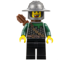 Kingdoms - Dragon Knight Scale Mail with Chain and Belt, Helmet with Broad Brim, Quiver, Missing Tooth