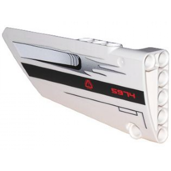 Technic, Panel Fairing #17 Large Smooth, Side A with '5974' and Air Intake Pattern (Sticker) - Set 5974
