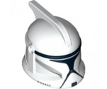 Minifigure, Headgear Helmet SW Clone Trooper with Holes, Gray Markings and Black Visor Pattern