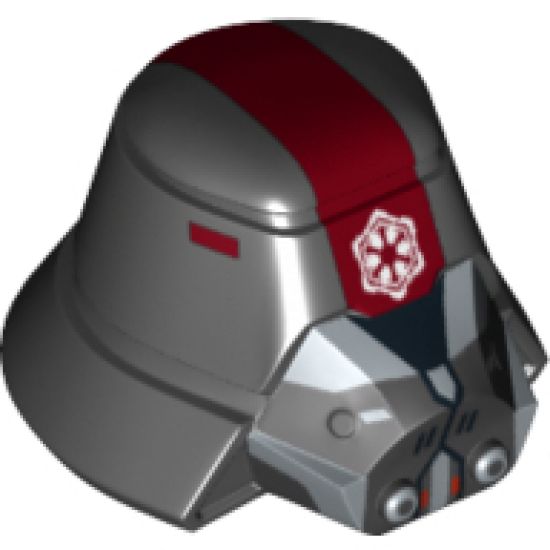 Minifigure, Headgear Helmet SW Sith Trooper with Red Stripe Wide, Breathing Mask and Imperial Logo Pattern