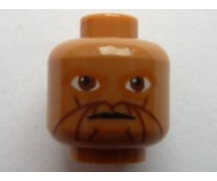 Minifigure, Head Alien with SW Eeth Koth Pattern - Blocked Open Stud