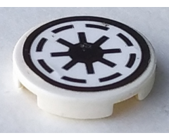 Tile, Round 2 x 2 with SW Republic Pattern on White Background (Sticker) - Sets 7676 / 7751 / 8014 / 9498 / 10195 / 75021