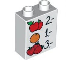Duplo, Brick 1 x 2 x 2 with Apples, Orange, and Strawberries Prices Pattern
