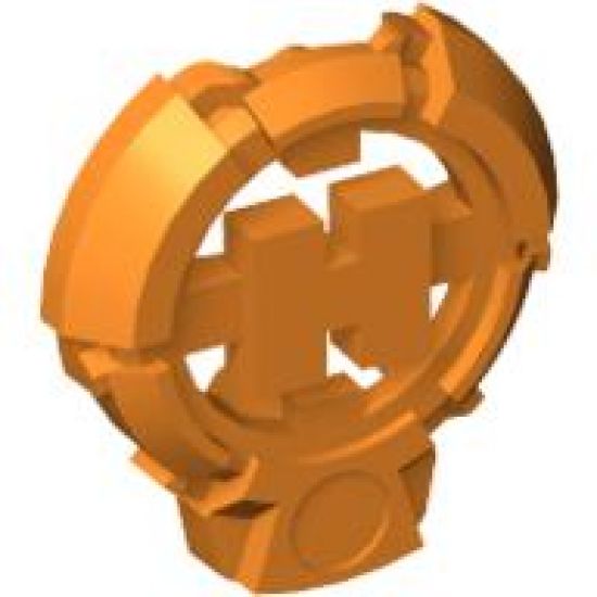 Hero Factory Chest Badge with 'H' and Flat Bottom