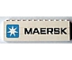 Stickered Assembly 12 x 1 x 3 with Maersk Logo and 'MAERSK' Pattern (Sticker) - Set 10219 - 3 Brick 1 x 12