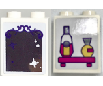 Brick 1 x 2 x 2 with Inside Stud Holder with Vanity Mirror / Bottles on Shelf Pattern (Stickers) - Set 40307