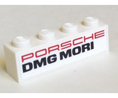 Brick 1 x 4 with 'PORSCHE' and 'DMG MORI' Pattern on Both Sides (Stickers) - Set 75887