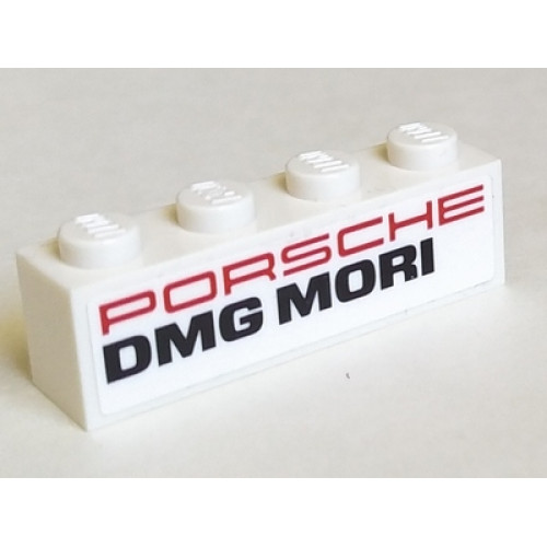 Brick 1 x 4 with 'PORSCHE' and 'DMG MORI' Pattern on Both Sides (Stickers) - Set 75887