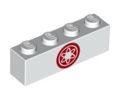 Brick 1 x 4 with Ninjago Red Flower Medallion Pattern