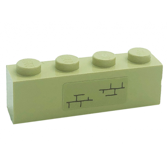 Brick 1 x 4 with Bricks Pattern (Sticker) - Set 71043