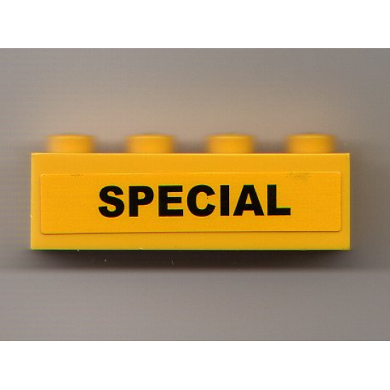 Brick 1 x 4 with Black 'SPECIAL' Pattern (Sticker) - Set 7900