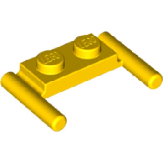 Plate, Modified 1 x 2 with Bar Handles - Flat Ends, Low Attachment