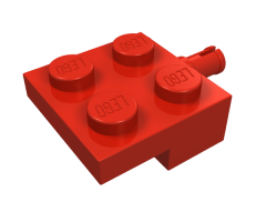 Plate, Modified 2 x 2 with Wheel Holder