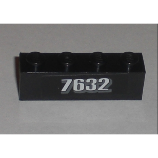 Brick 1 x 4 with White '7632' Pattern (Sticker) - Set 7632
