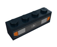 Brick 1 x 4 with Car Headlights and Blinkers Pattern