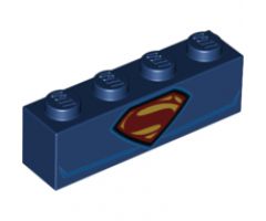 Brick 1 x 4 with Superman Shield Pattern