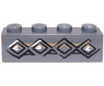 Brick 1 x 4 with Diamond Bricks Pattern (Sticker) - Set 9473