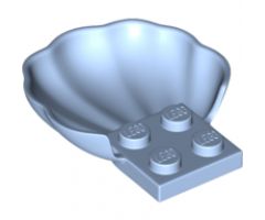 Animal, Body Part Clam / Scallop Shell with 4 Studs
