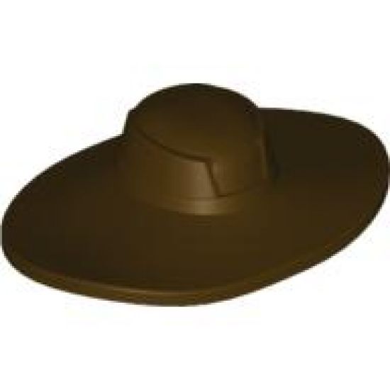 Minifigure, Headgear Hat, Very Wide Brim