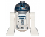Astromech Droid, R2-D2, Flat Silver Head, Red Dots and Small Receptor