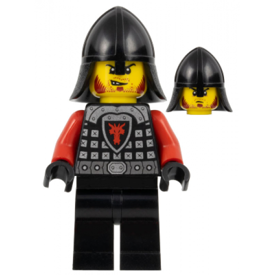 Castle - Dragon Knight Scale Mail with Dragon Shield and Shoulder Armor, Helmet with Neck Protector, Angry Scowl
