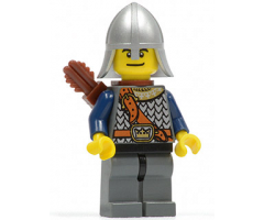 Fantasy Era - Crown Knight Scale Mail with Chest Strap, Helmet with Neck Protector, Dual Sided Head, Quiver