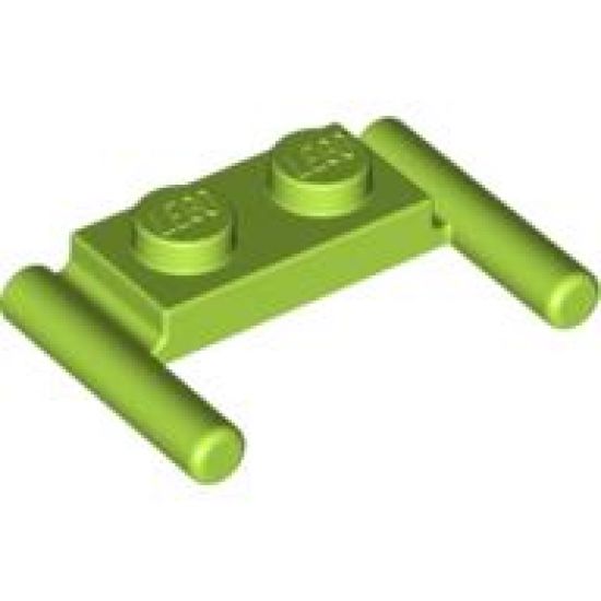 Plate, Modified 1 x 2 with Bar Handles - Flat Ends, Low Attachment