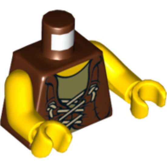 Torso Dino Vest with String Pattern / Yellow Arms / Yellow Hands