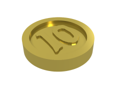 Minifigure, Utensil Coin Type 3 with 10 Mark