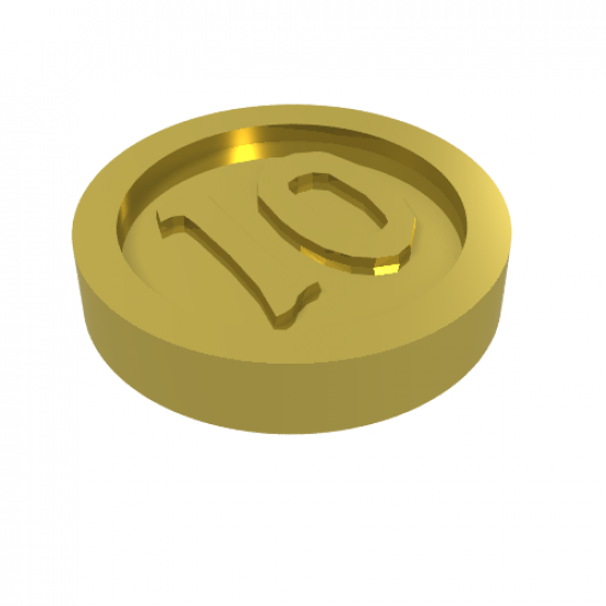 Minifigure, Utensil Coin Type 3 with 10 Mark
