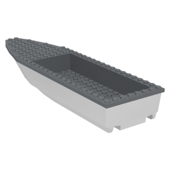 Boat Hull Unitary 28 x 8 Base with Dark Bluish Gray Boat Hull Unitary 28 x 8 Top (92710 / 92711)