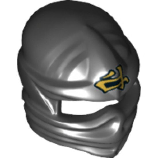 Minifigure, Headgear Ninjago Wrap with Gold Ninjago Logogram 'Earth' Pattern (Cole)