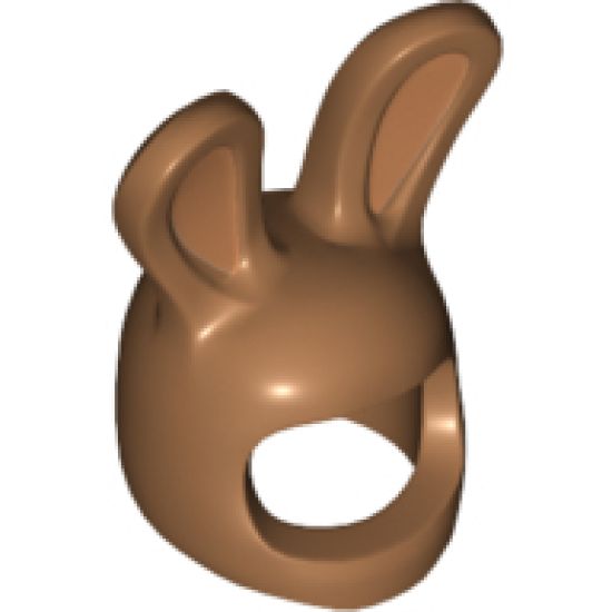 Minifigure, Headgear Mask Bunny Ears with Dark Tan Auricles Pattern