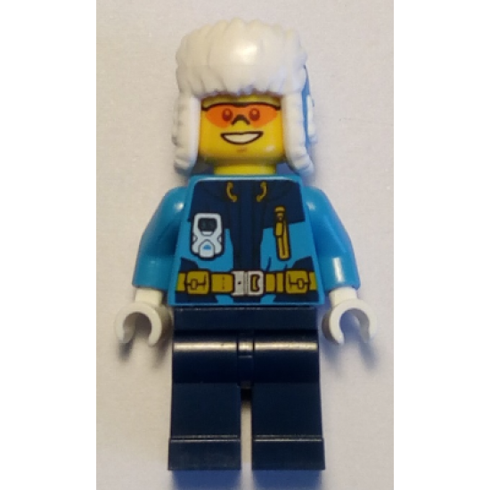 Arctic Explorer - Ushanka Hat, Orange Sunglasses