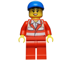 Paramedic - Red Uniform, Female, Blue Short Bill Cap