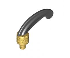 Minifigure, Headgear Accessory Plume Feather Small with Black Tip Pattern