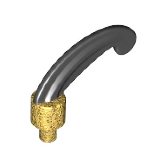 Minifigure, Headgear Accessory Plume Feather Small with Black Tip Pattern